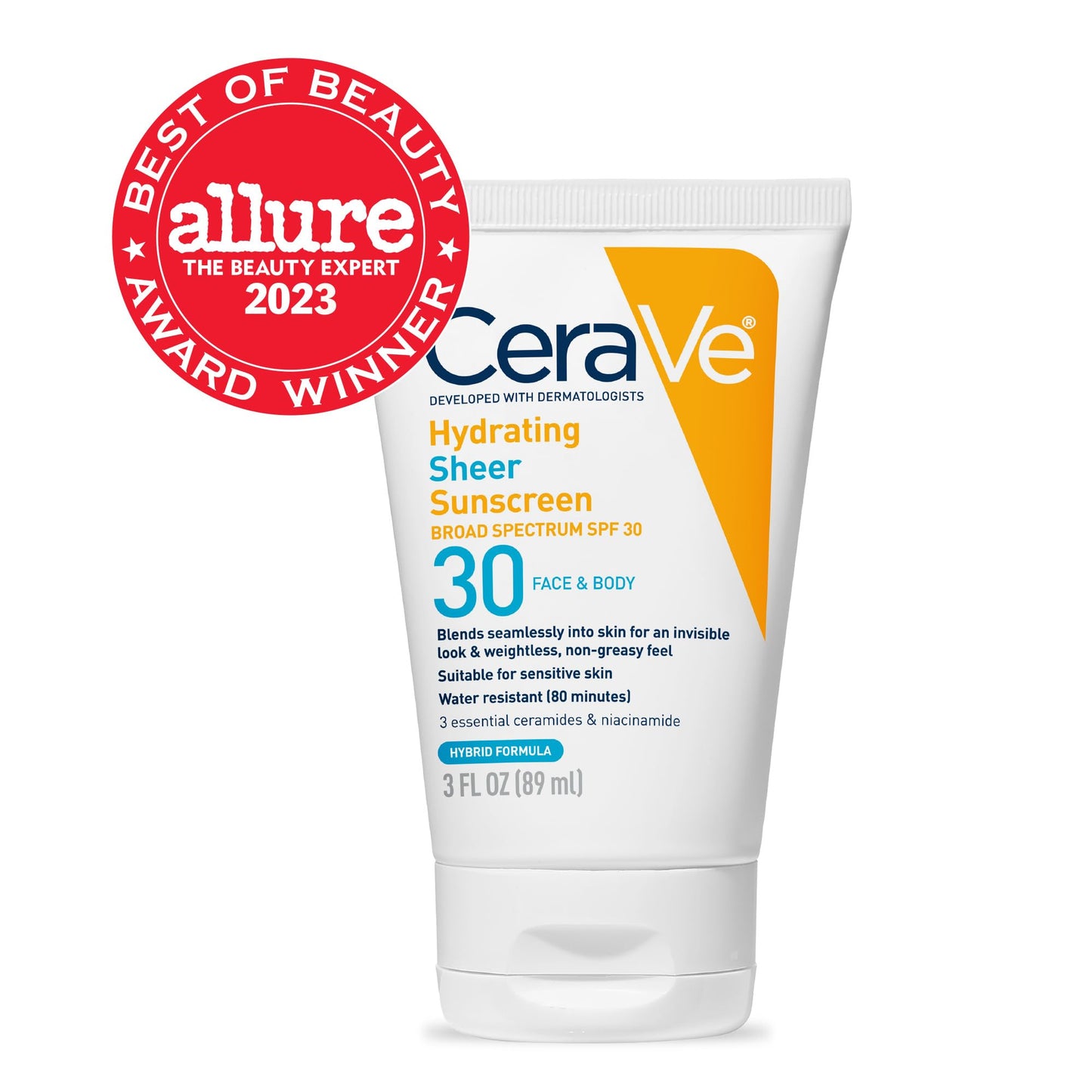 CeraVe Hydrating Sheer Sunscreen with SPF 30 for Face and Body, Mineral & Chemical Sunscreen for Men & Women with Zinc Oxide, Hyaluronic Acid Beauty and Personal Care CeraVe