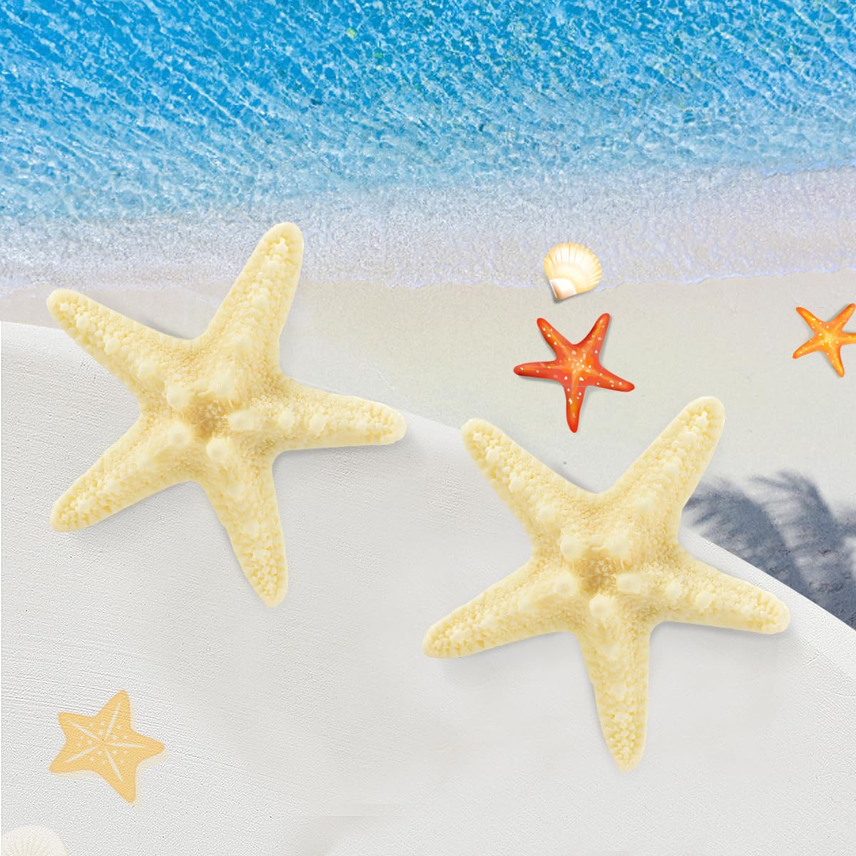 OBTANIM 2 Pcs Starfish Hair Clip Resin Beach Sea Star Hair Pins Mermaid Hair Clips Accessories for Women and Girls Beauty & Personal Care OBTANIM