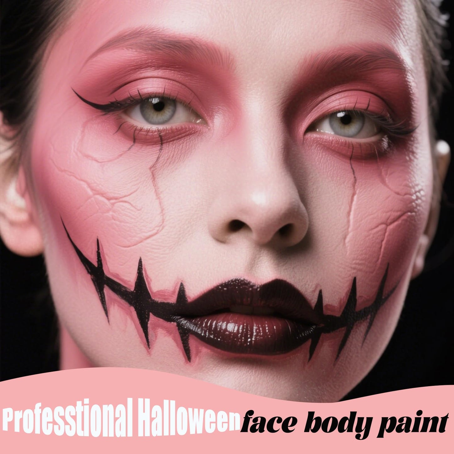 Pink Face Body Paint,Water Based Face Painting for Art Theater Halloween Party Cosplay,Sugar Skull Makeup, Clown, Costume, SFX Special Effect Beauty & Personal Care TUHPIBK