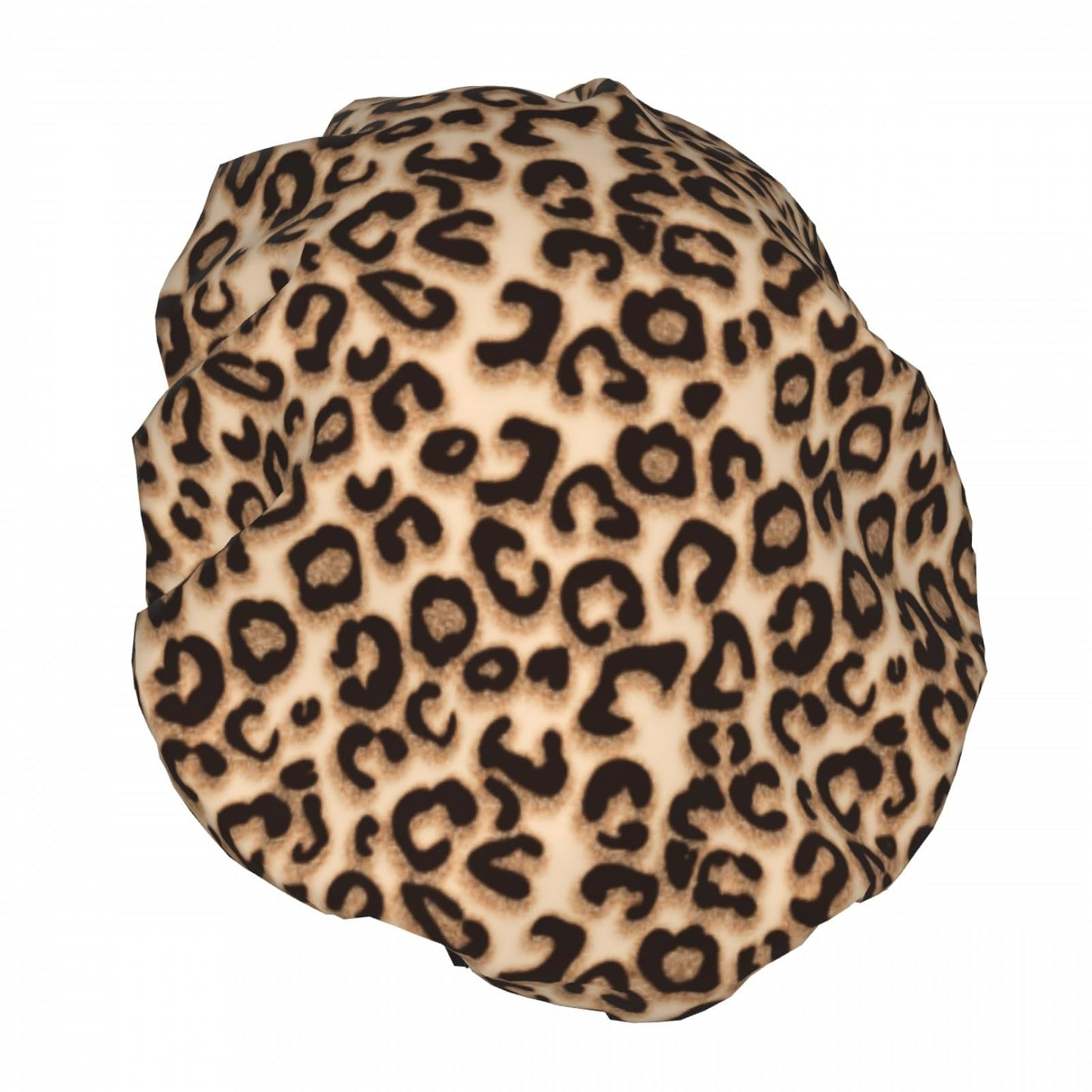 Leopard Double Layer Waterproof Shower Cap for Women Reusable Fashion Bath Cap for All Long Hair Lengths Soft Bath Shower Hat Beauty and Personal Care farg