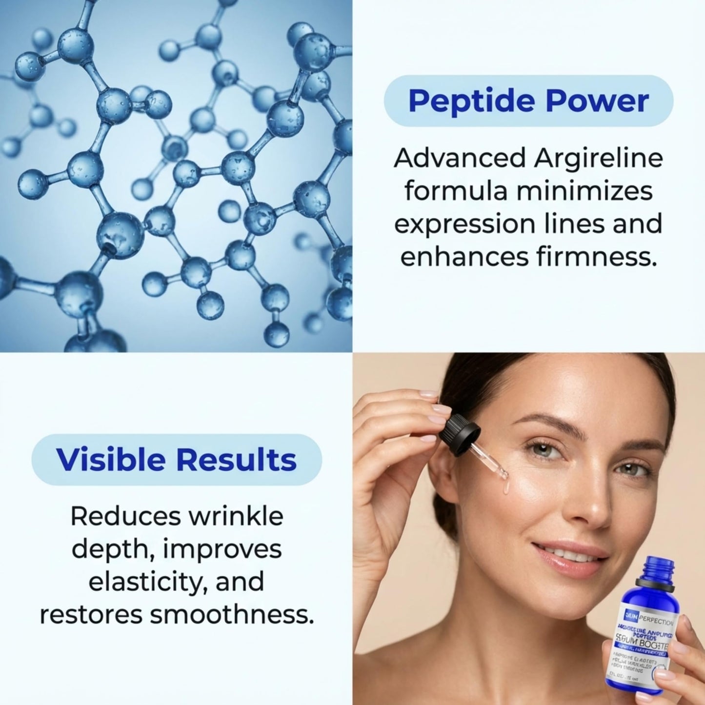 Skin Perfection Argireline Amplified Peptide Solution Multifunctional Anti-aging - Mix Into Any Face Cream for Diy Wrinkle Relaxing - Acetyl Beauty & Personal Care Skin Perfection