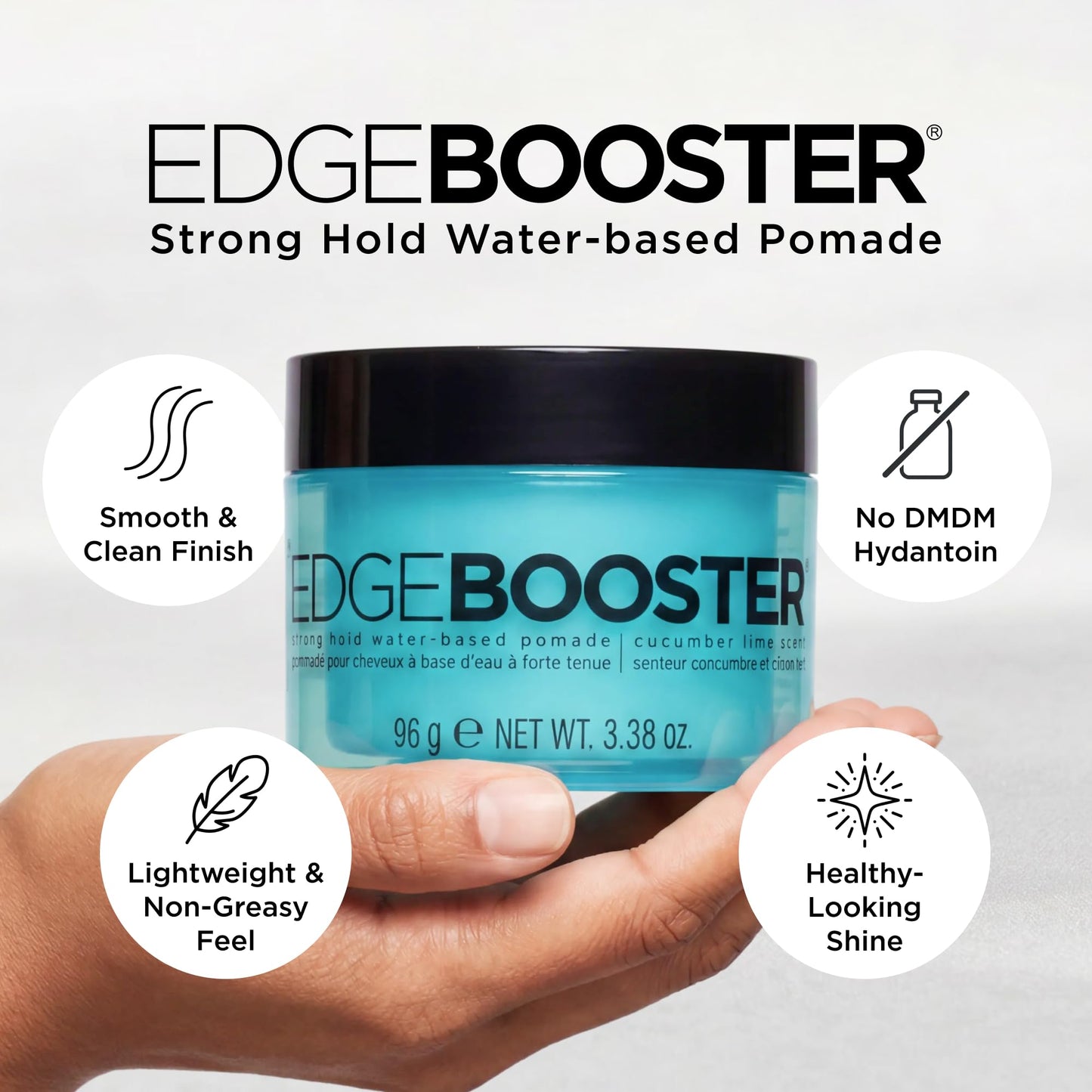 Style Factor Edge Booster Strong Hold Water-Based Pomade | Formulated with Argan Oil for Moisture & High Shine | Long Lasting Edge Control Gel | Lemon Beauty & Personal Care Style Factor