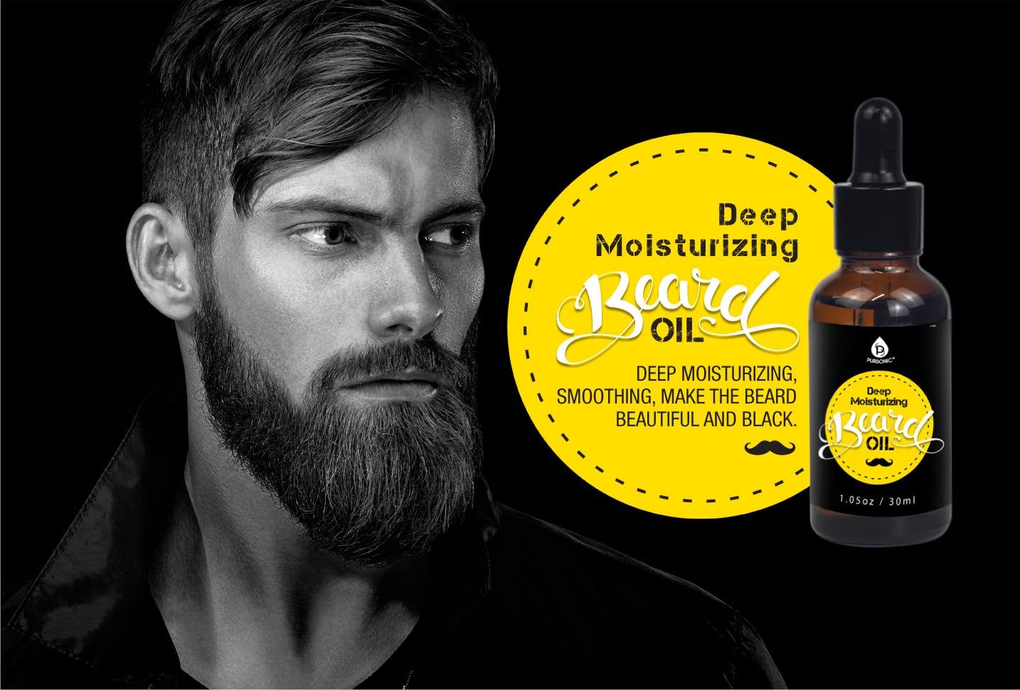 Pursonic Fathers Day Beard Kit Gifts For men - Care Grooming Set-Ultimate - Beard Grooming Kit For Men - Beard Comb, Beard Oil,Beard Balm & Beard Beauty and Personal Care Pursonic