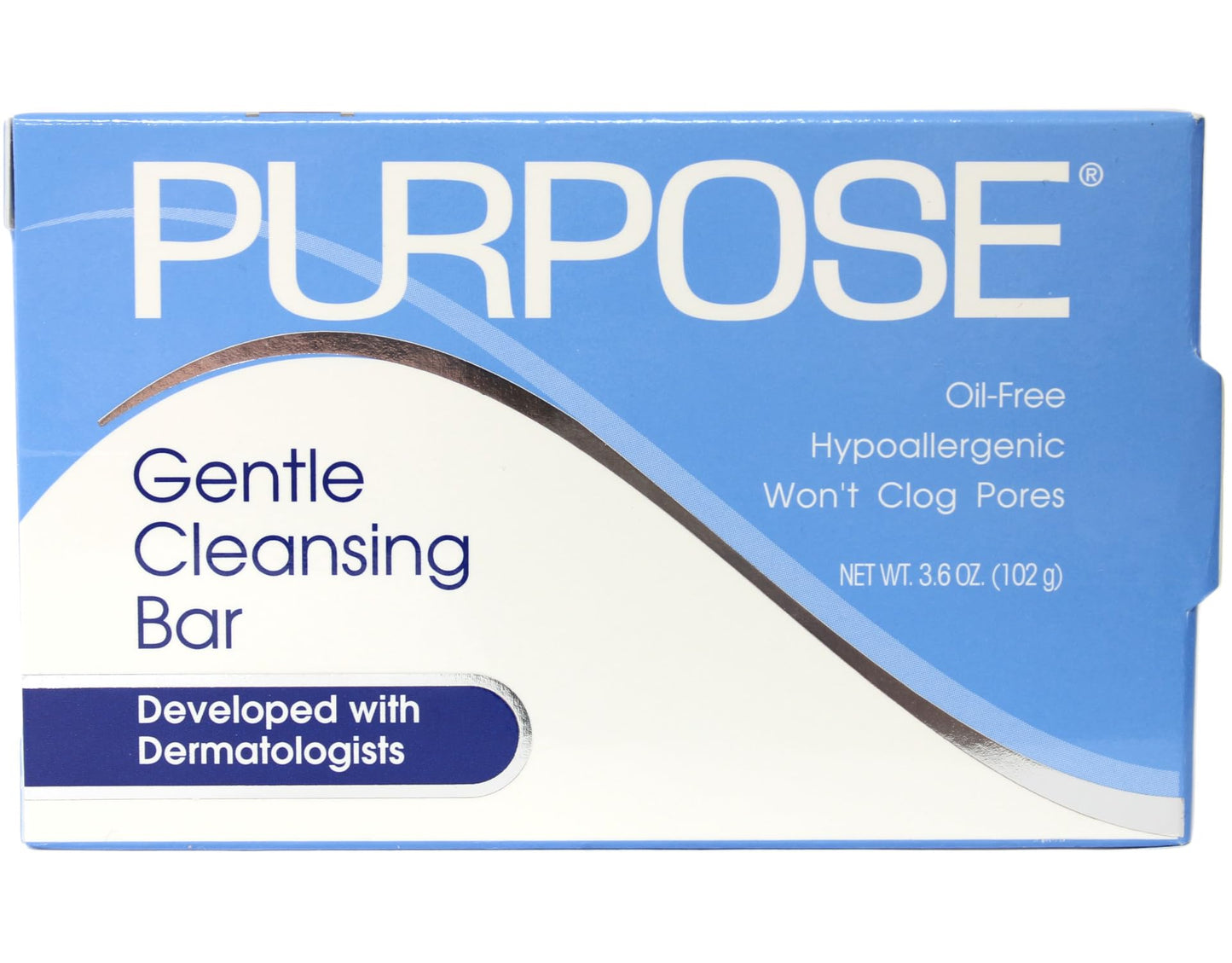 PURPOSE Gentle Cleansing Bar, Gentle As Water, All Skin Types, For Sensitive & Dry Skin, Oil-free, Hypoallergenic, Sulfate-Free, 3.6 oz Bar, Pack of 4 Beauty & Personal Care Purpose