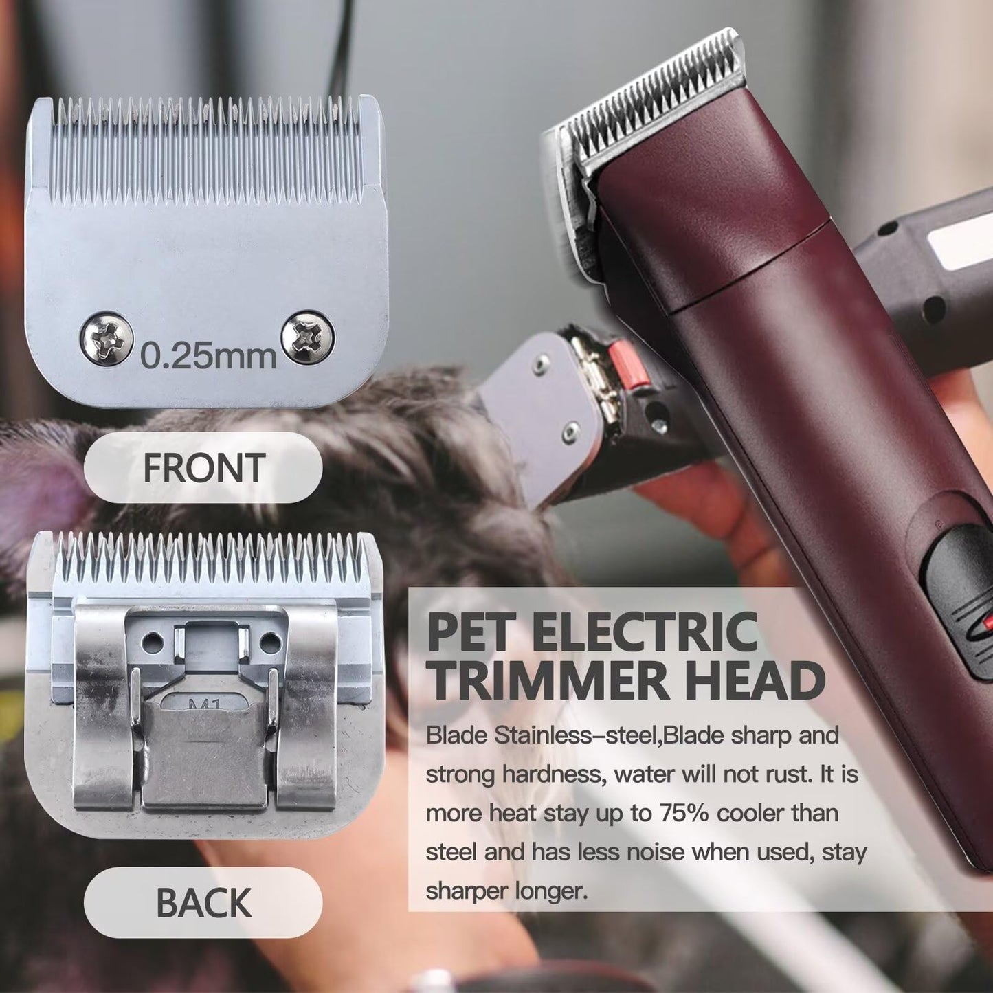 2025 New 0.25mm Blade Fit for Andis Dog Gromming Clippers Ceramic for Wahl and Oster Clipper Beauty and Personal Care GRABOTE