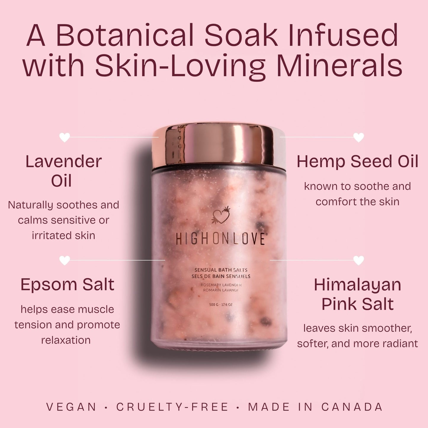 High On Love Bath Salts (Rosemary Lavender) Beauty and Personal Care High On Love