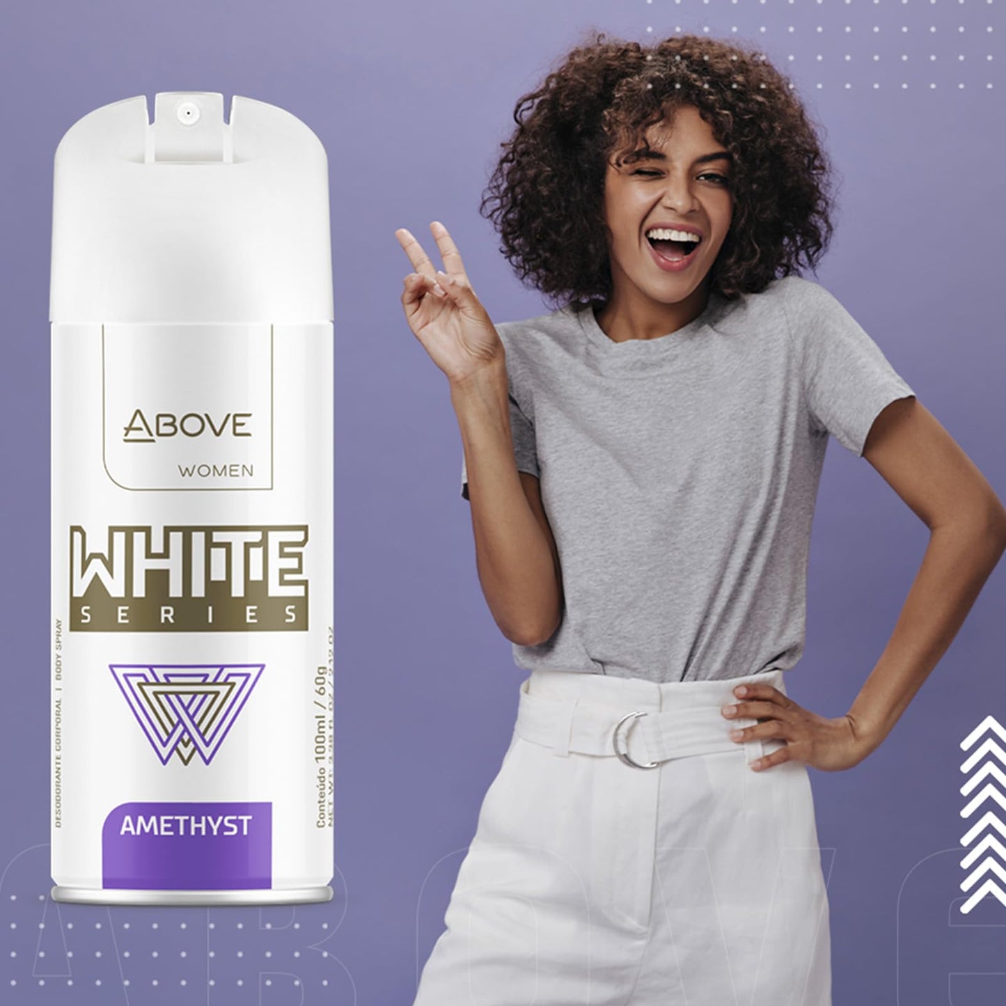 ABOVE White Series Body Spray, Amethyst, 2.12 oz - Deodorant Spray - Masks Perspiration Odors - Long-Lasting Dry Spray - Paraben-Free - Cruelty-Free Beauty and Personal Care ABOVE