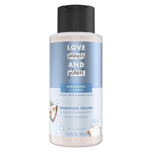 Love Beauty and Planet Weightless Volume Shampoo with Hylauronic acid Coconut Water & Mimosa Flower for Thin and Fine Hair 13.5 oz Beauty & Personal Care Love Beauty And Planet