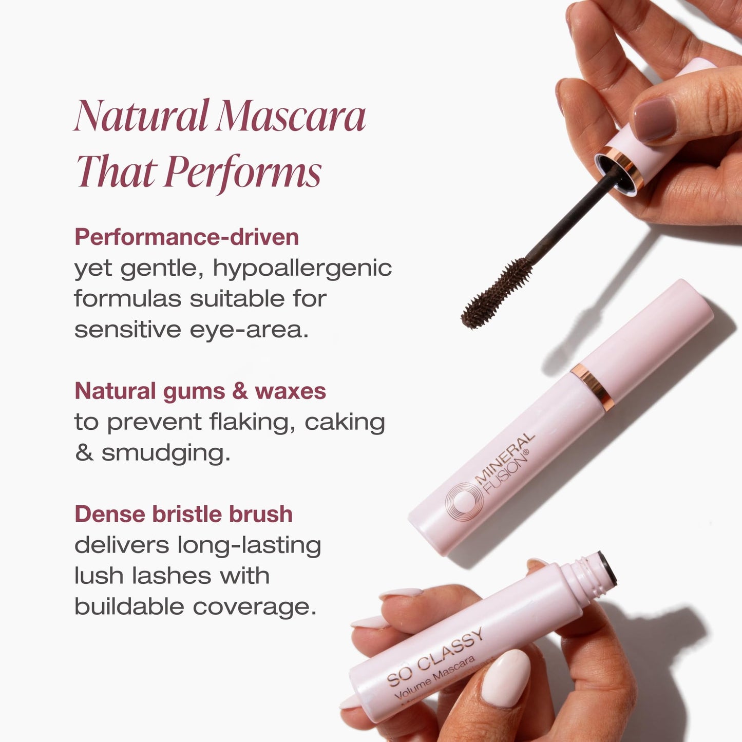 Mineral Fusion So Classy Volumizing & Lengthening Mascara, 0.3 Fl Oz, Dark Brown, Eye Makeup for Dramatic, Fuller Lashes, Helps Prevent Caking… Beauty & Personal Care Mineral Fusion