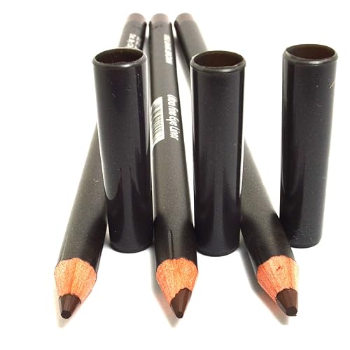 3 Pcs x Italia Deluxe 1002 Dark Brown Ultra Fine Eye liner Pencil Eyeliner Set + Free ZipBag, Full Size Beauty & Personal Care Italia Deluxe