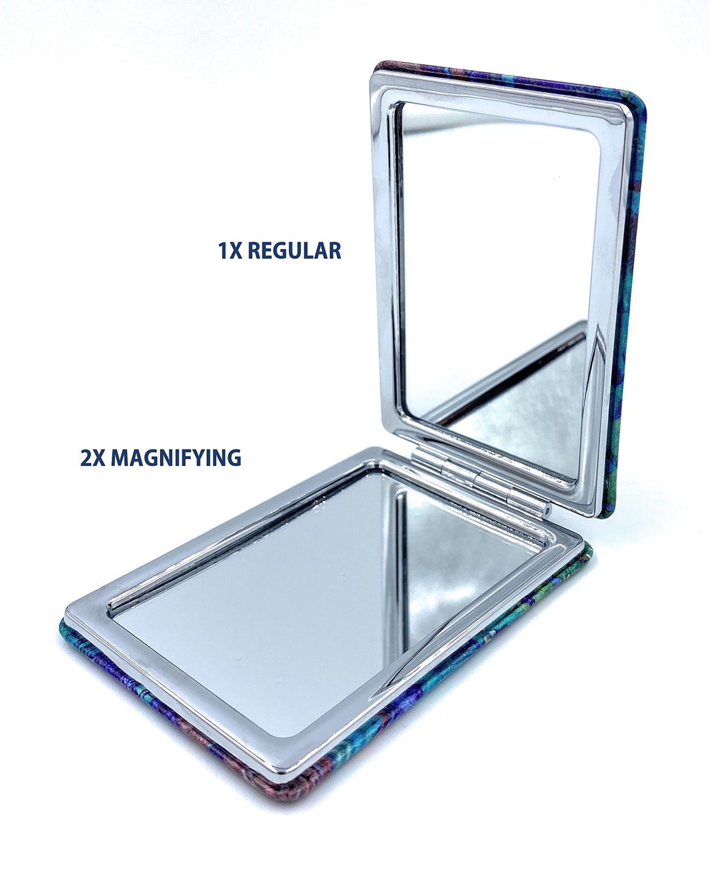 Aeisage Small Hand Mirror Rectangular Compact Magnifying Mirrors Mini Pocket Purse Mirror Compact Travel Mirror Water Lilies Gifts for Women Beauty & Personal Care Aeisage