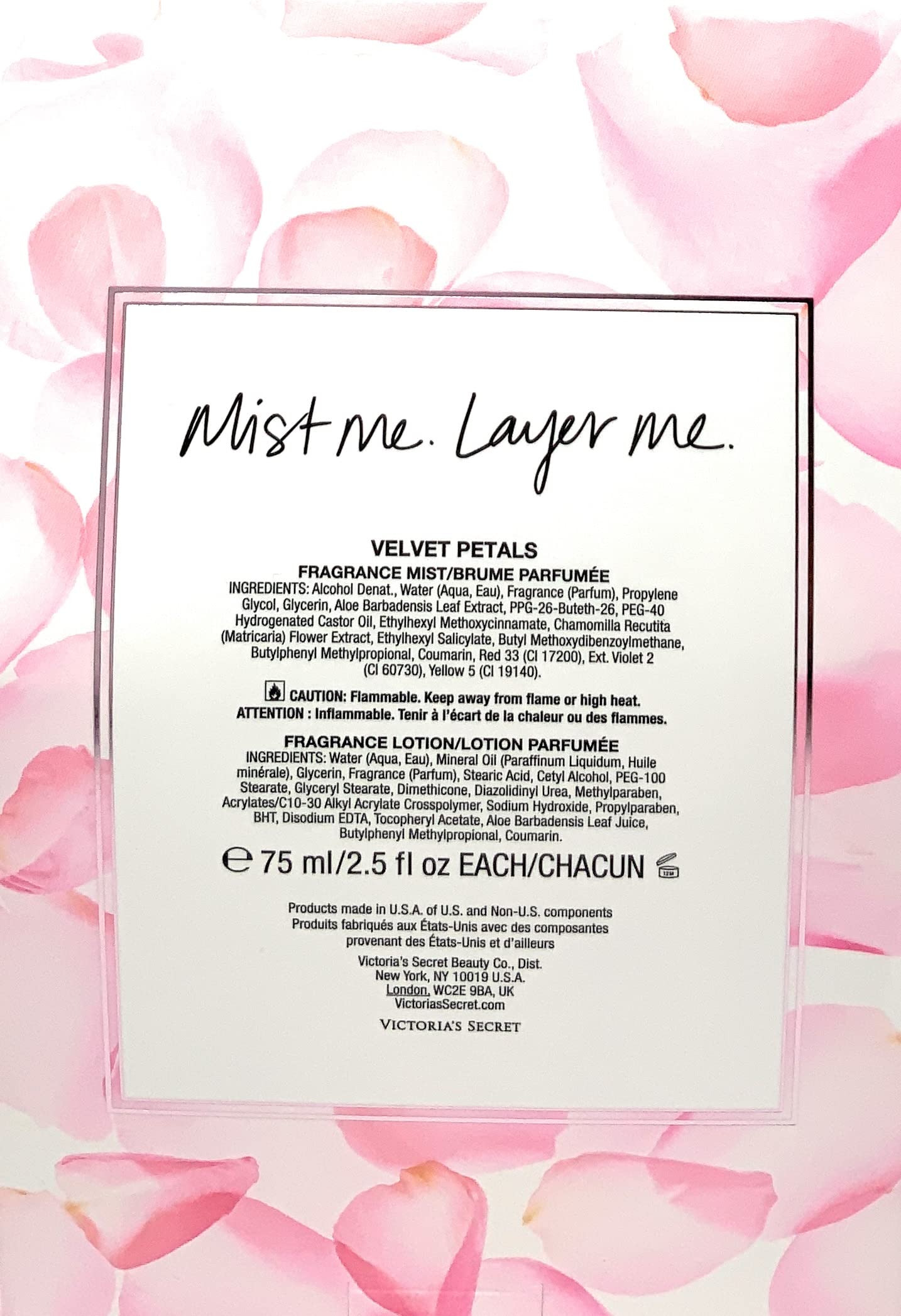Victoria's Secret 2-Piece Gift Set: Scented Body Mist, Body Lotion, Velvet Petals Beauty & Personal Care Victoria's Secret