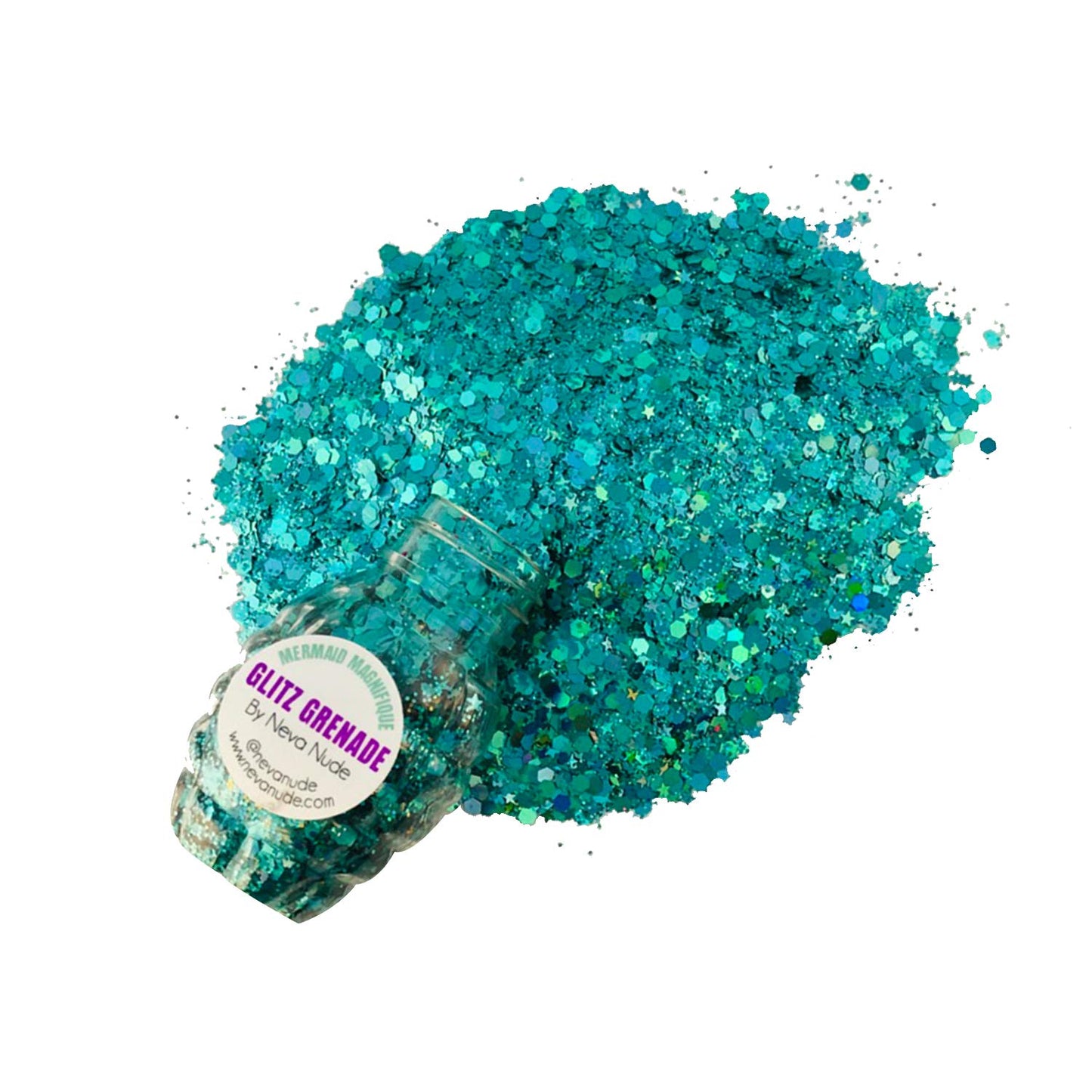 Neva Nude Face and Body Glitter Keychain - Chunky Loose Glitter for Festivals, Raves, and More | Cosmetic Grade | Super Sparkly (Mermaid Magnifique Beauty & Personal Care Neva Nude