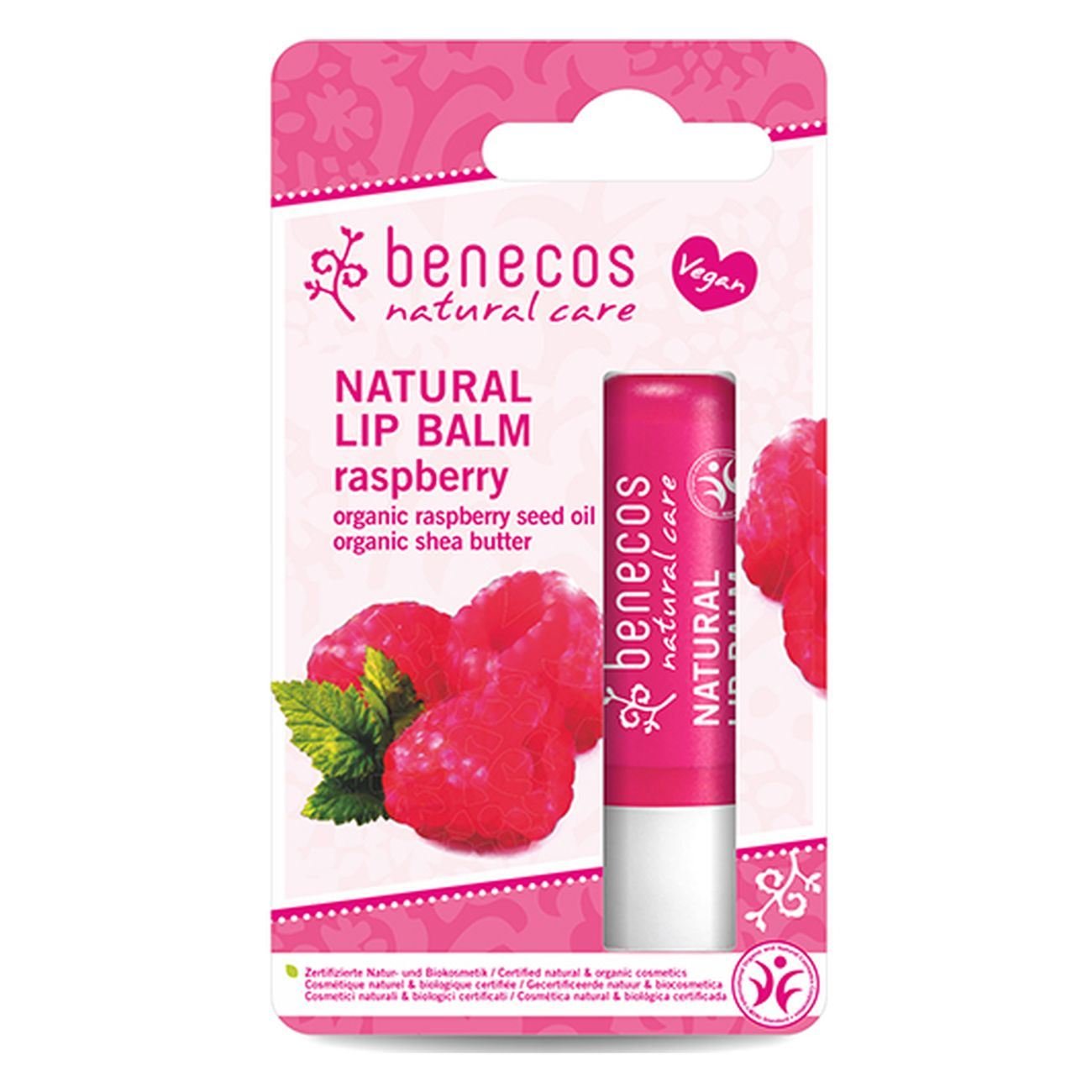 2 x Benecos Natural Lip Balm Raspberry 4,8g Beauty and Personal Care benecos