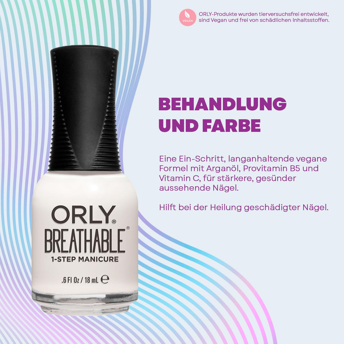 Orly Breathable Nail Color, White Tips, 0.6 Fluid Ounce Beauty & Personal Care Orly