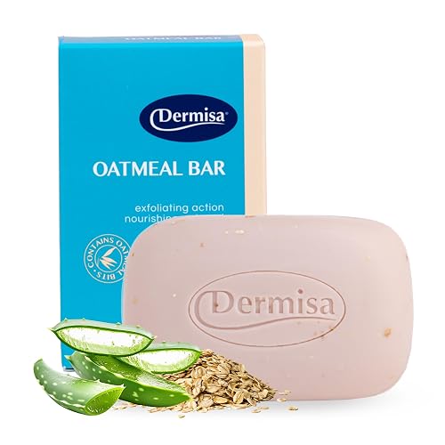 Dermisa Oatmeal Bar with Colloidal Oatmeal and Soothing Aloe Vera - Gently Exfoliating Face and Body Soap for Sensitive and Dry Skin - 3.0 Oz Beauty & Personal Care Dermisa