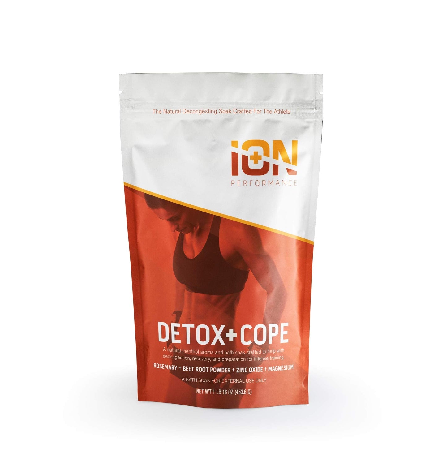 iON Zinc Detox + Cope Athlete Bath Muscle Soak - Zinc, Magnesium Epsom Salt, Coconut Oil, Rosemary, Beet Root, Bay Leaf - Cold Season 16 Oz - Allergy Beauty and Personal Care iON Performance