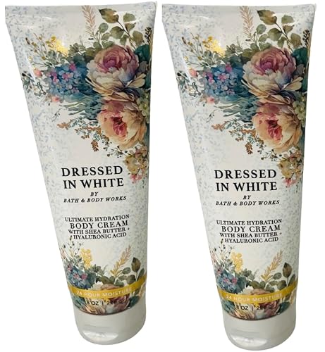 Bath & Body Works Dressed In White Ultimate Hydration Body Cream 8 Ounces Pack of 2 Beauty & Personal Care Bath & Body Works