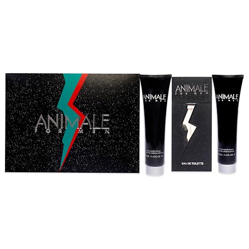 Animale By Animale Parfums For Men. Set-edt Spray 3.3 oz & Aftershave Balm 3.4 oz & Body Wash 3.4 oz Beauty & Personal Care Animal