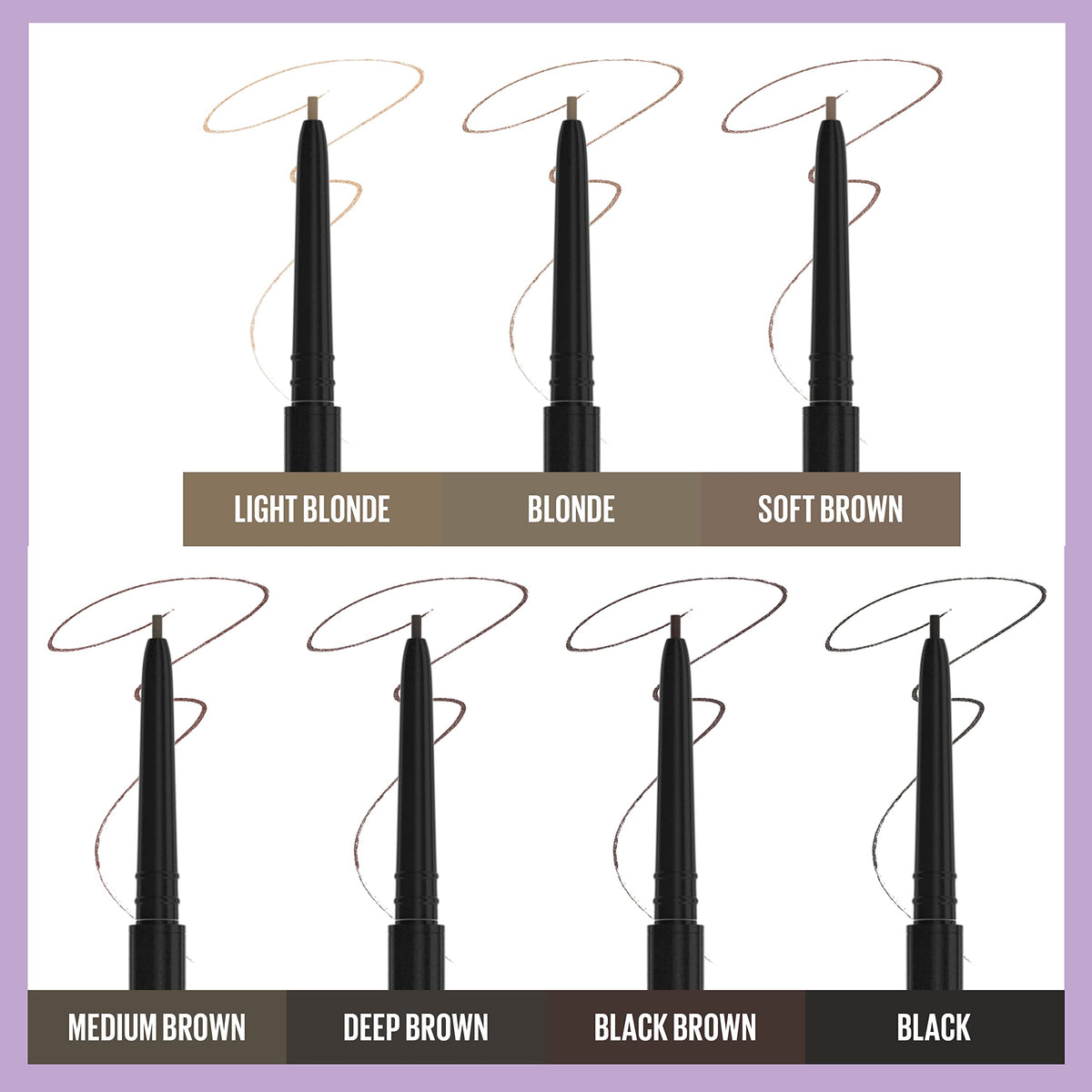 Maybelline Brow Ultra Slim Defining Eyebrow Makeup Mechanical Pencil With 1.55 MM Tip And Blending Spoolie For Precisely Defined Eyebrows, Light Beauty & Personal Care MAYBELLINE