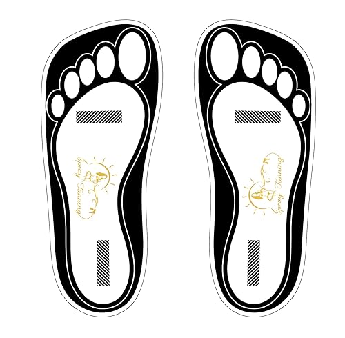 120 Pairs(240 Feets) Disposable Black Tanning Feet Pads Sunless Airbrush Spray Tent Protect Foot Shaped Spray Tan Sandals Beauty & Personal Care HeeStar