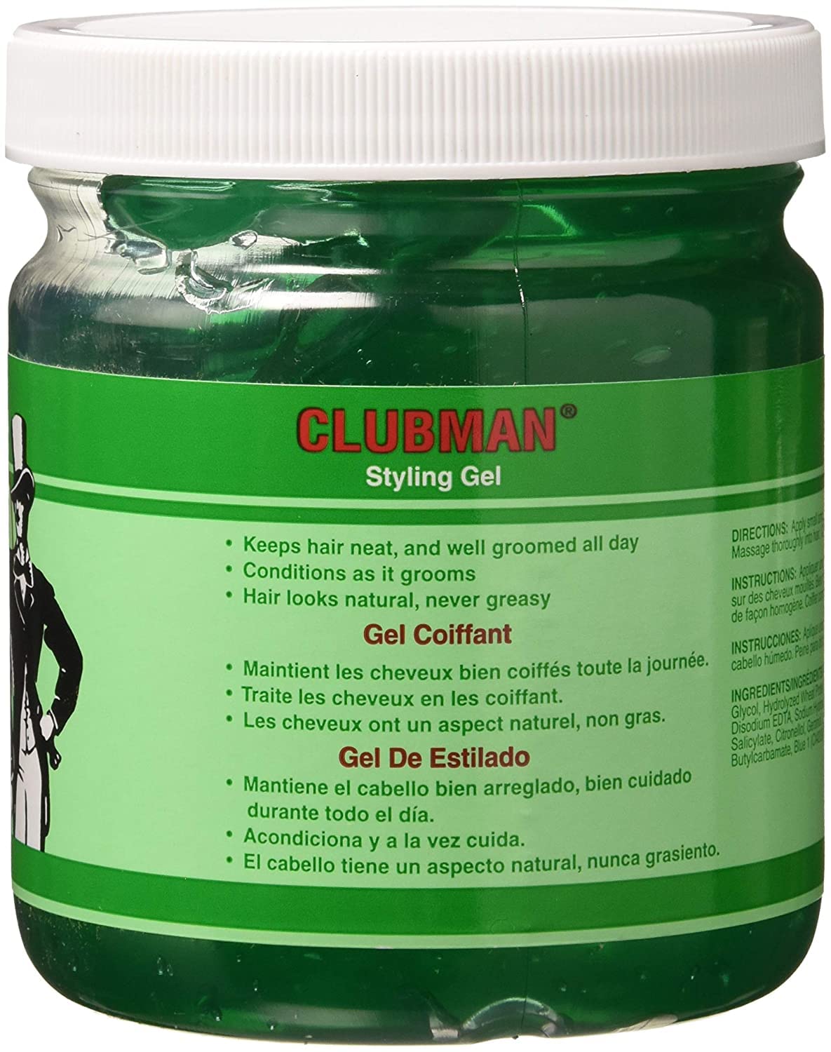 Clubman Style Gel Men'S 16oz Jar (6 Pack) Beauty & Personal Care Clubman