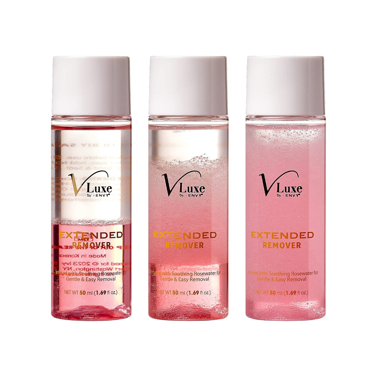 i•ENVY Extended DIY Eyelash Extension Cluster Remover with Natural Rosewater Gentle Soothing Nourishing Cleanser for Removal of False Eyelashes, Lash