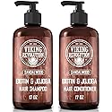 Viking Revolution Sandalwood Shampoo and Conditioner Set with Biotin and Jojoba Oil - Natural Hair Shampoo and Hair Conditioner for Men with Vitamin Beauty & Personal Care Viking Revolution