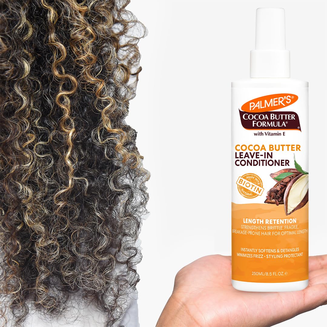 Palmer's Cocoa Butter & Biotin Length Retention Leave-In Conditioner, Strengthen, Minimize Frizz and Detangle Hair, Suitable for All Curly Hair Beauty & Personal Care Palmer's
