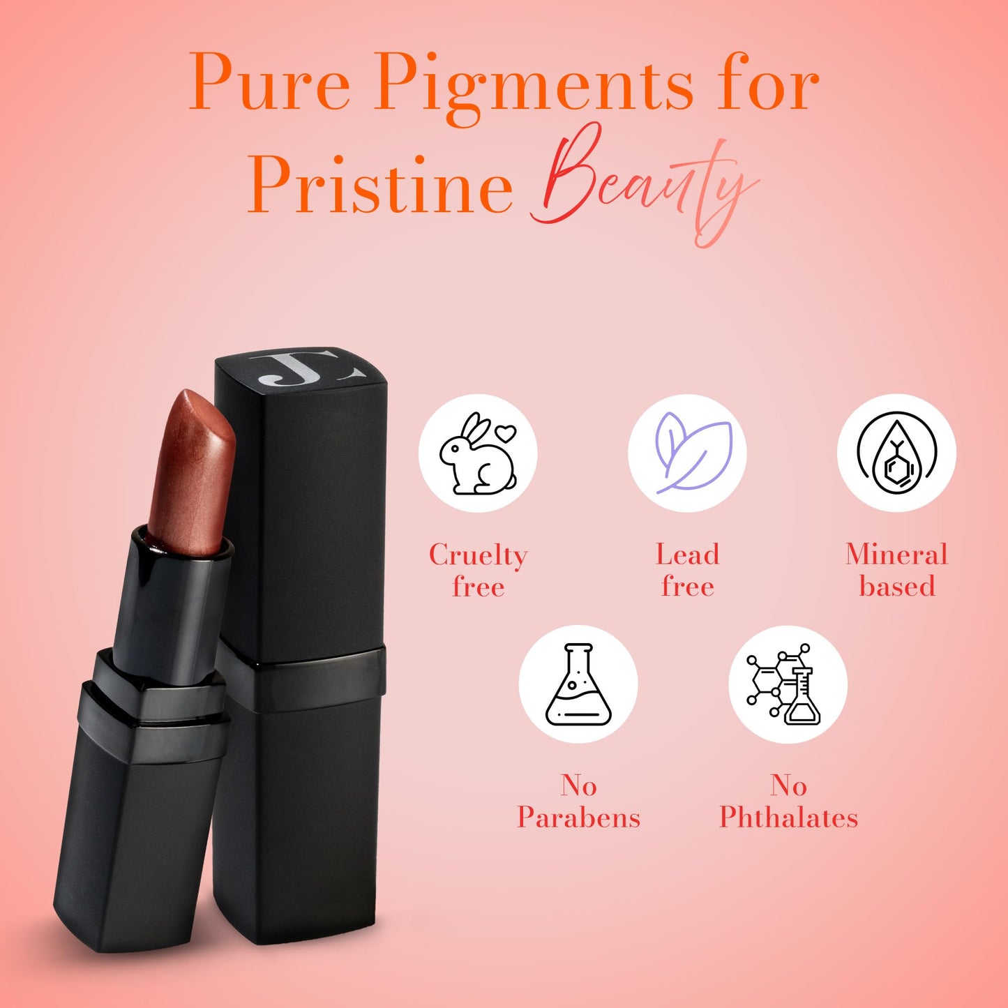 Juwel Cosmetics Frosted Finish Lipstick, Long Wear Moisture-Rich Shades with Natural Minerals, Matte Lipstick Contains Shea Butter, Grapeseed & Beauty & Personal Care Juwel Cosmetics