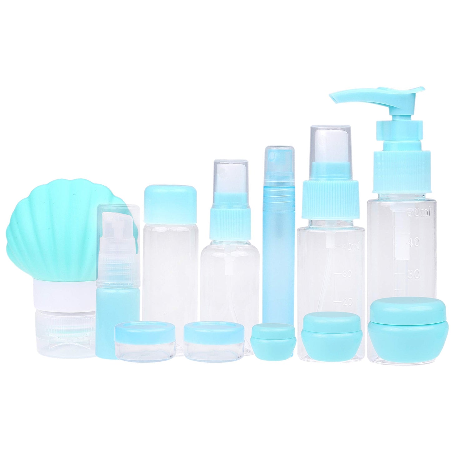 Travel Bottle Set - Refillable - TSA/Airline Approved - 12 Bottles and Jars - 3 Tools (Pipette, Funnel and Mini Spatula) - For Downsized Portions Beauty & Personal Care Kare & Kind