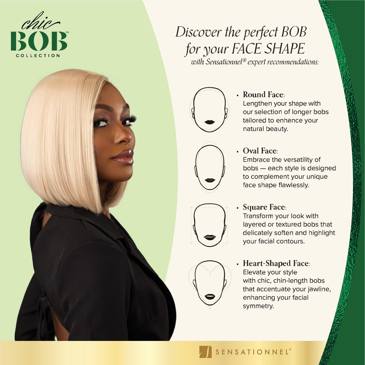 Sensationnel Chicbob Lace Frontwig-Bob Unit 2, BEIGEASHBLONDE