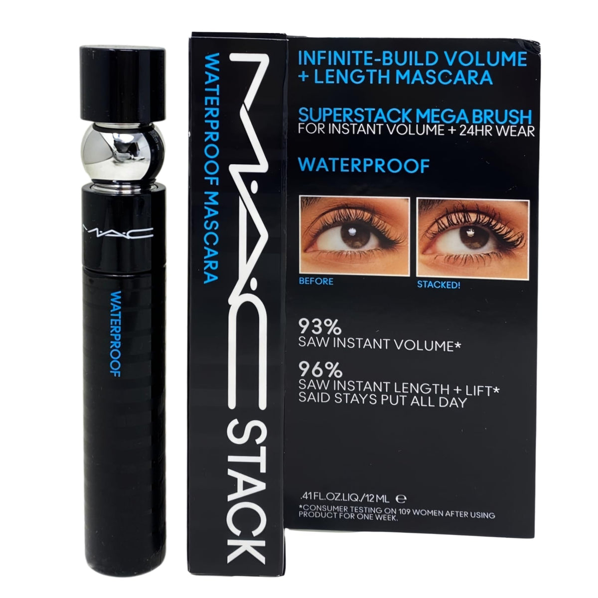 M·A·C Cosmetics M·A·CStack Waterproof Mascara - Black Stack (.41 fl oz / 12 mL).
