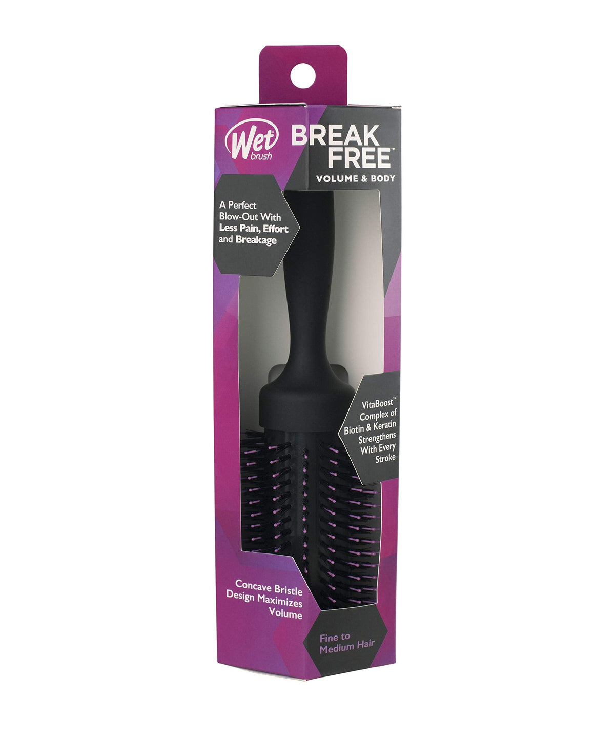 Wet Brush Volumizing Round Brush for Fine to Medium Hair - Salon Blow-Out, Less Pain & Breakage, Lightweight Boar Bristle Detangles & Removes Knots Beauty & Personal Care Wet Brush