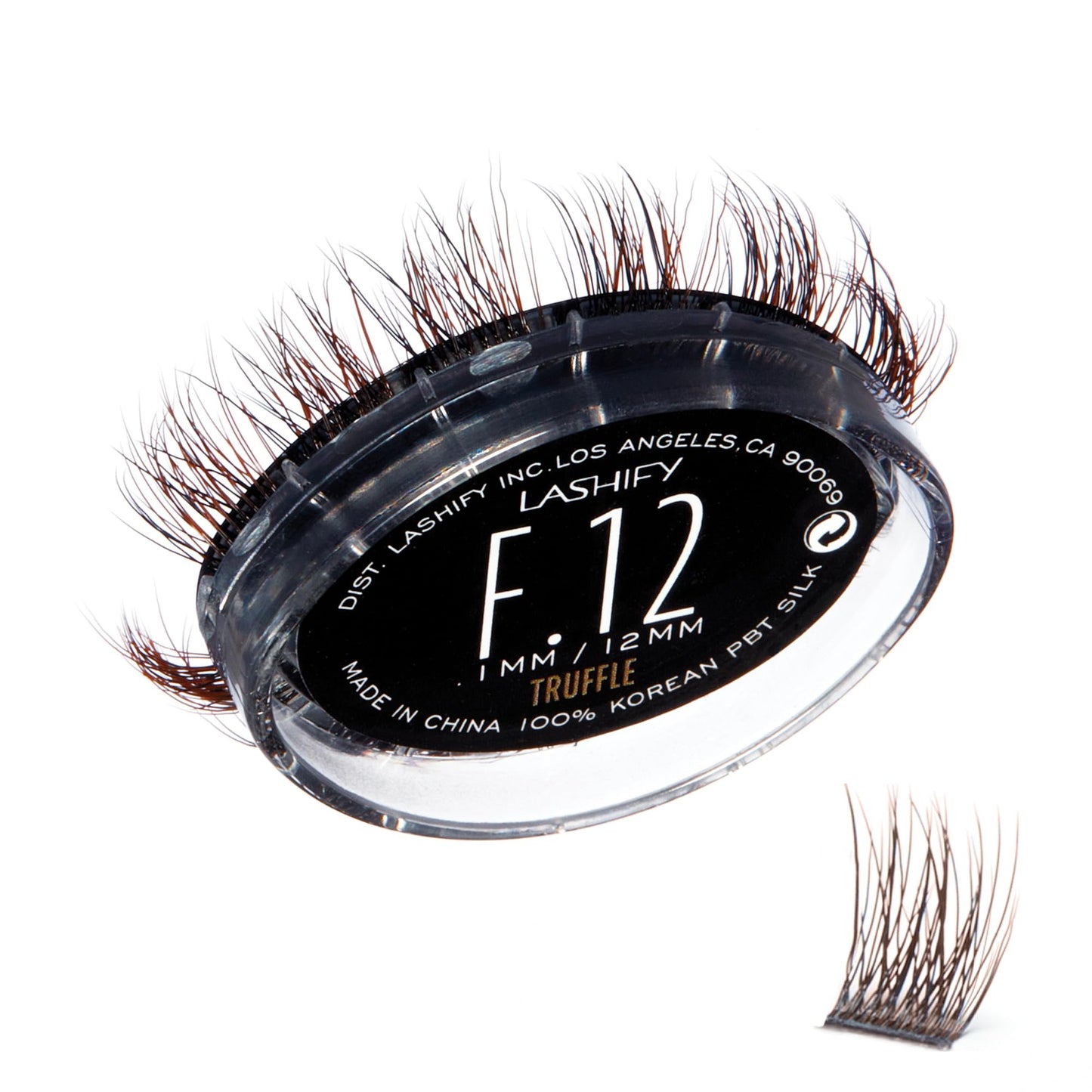 Lashify Fluffy 12mm Gossamer DIY Eyelash Extensions Refill, Truffle Color, Easy False Lashes To Add Fullness and Dimension Beauty & Personal Care Lashify
