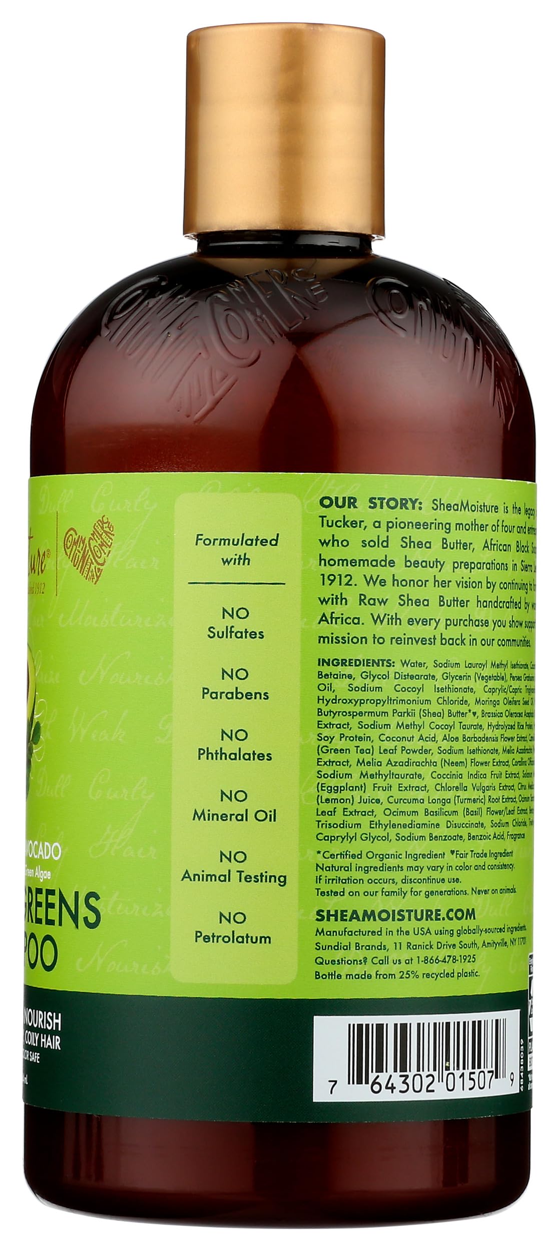 SHEA MOISTURE Moringa Avocado Power Greens Shampoo, 13 FZ