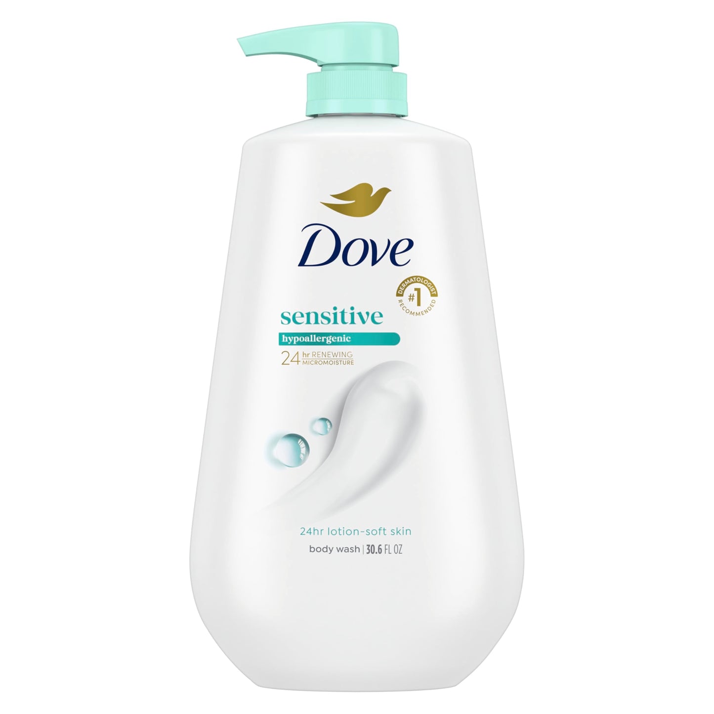 Dove Body Wash with Pump Sensitive Skin For 24hr Lotion-Soft Skin Moisturizing Skin Cleanser Gentle Hypoallergenic Formula with No Sulfates No Beauty & Personal Care Dove
