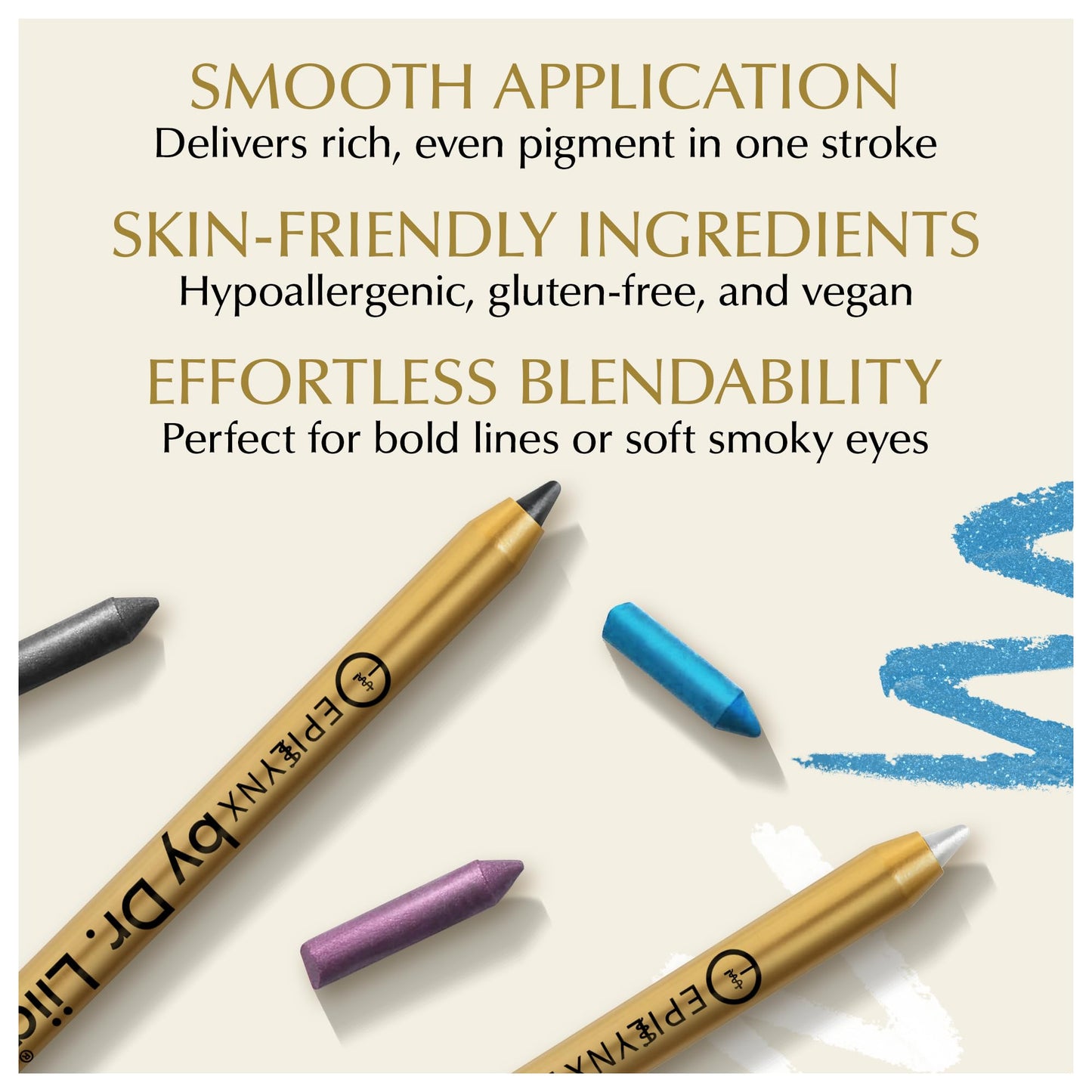 EPILYNX Eyeliner Pencil - Long Lasting Smudge Proof & Waterproof Eyeliner Pencil - Eye Liner Pencils - Hypoallergenic, Vegan, Gluten-Free Eye Pencil… Beauty & Personal Care EPILYNX