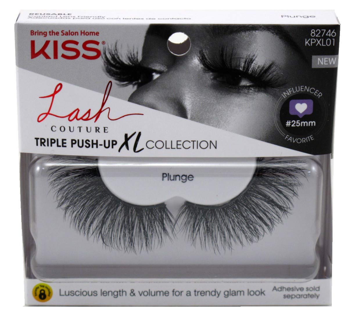 Kiss Lash Couture Triple Push- Up Xl Plunge (Pack of 3) Beauty & Personal Care KISS