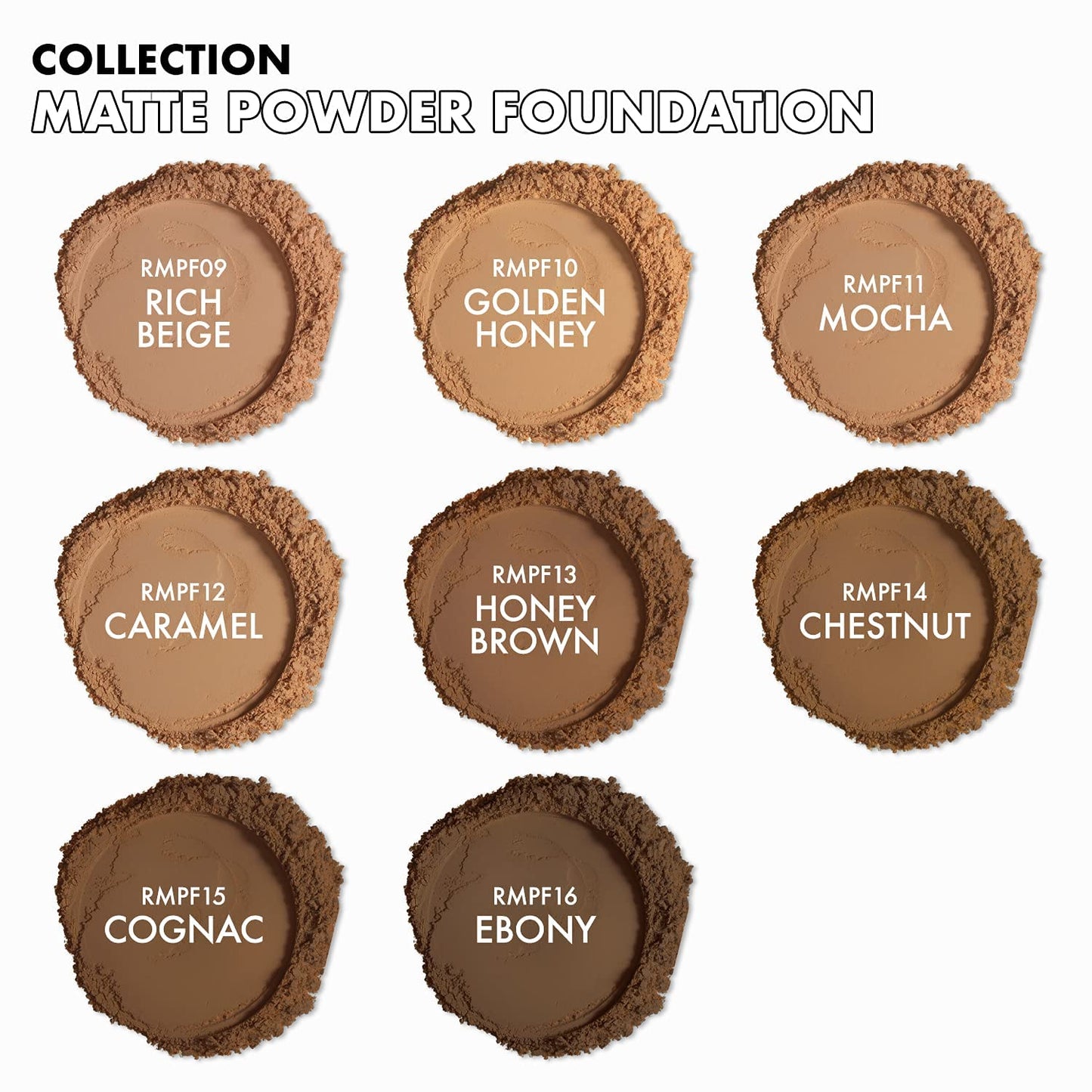 Ruby Kisses Powder Foundation Full Coverage Matte Foundation Long Lasting Face Makeup 0.35 oz. (Golden Honey) Beauty & Personal Care Ruby Kisses
