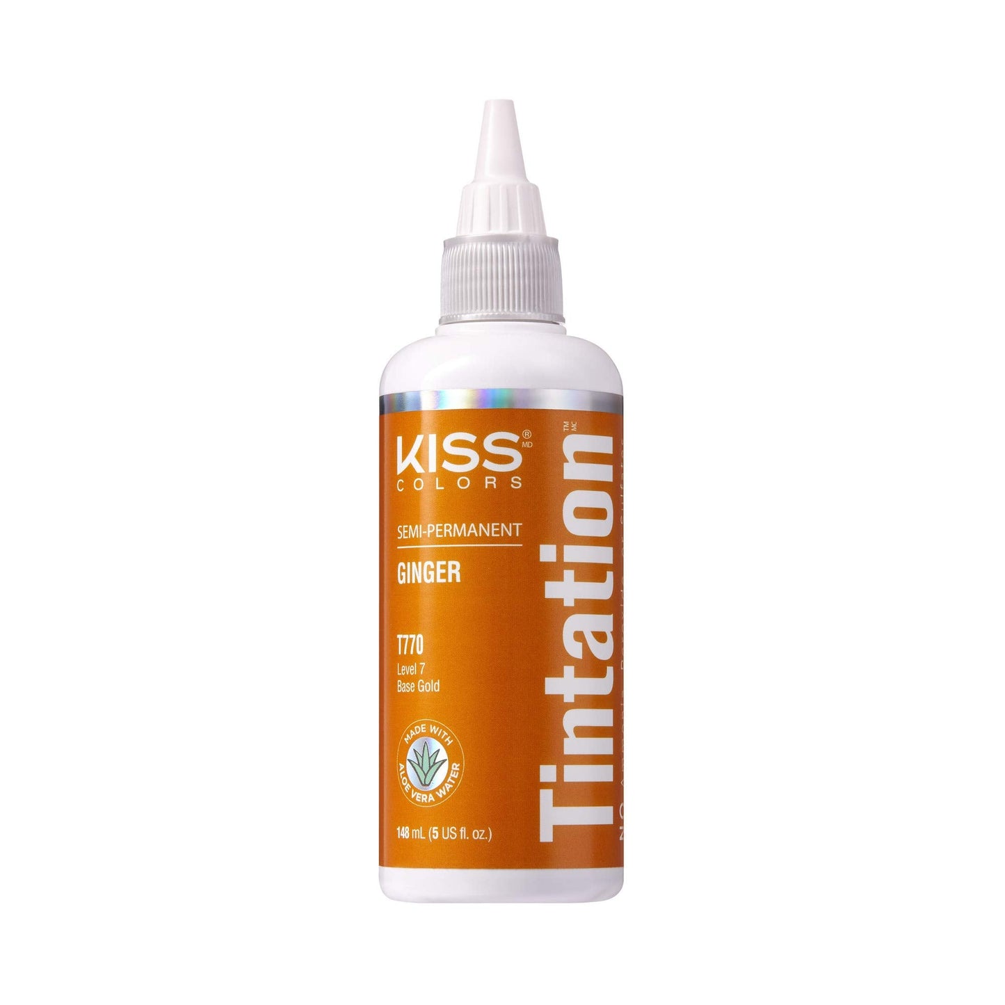 Red by Kiss Tintation Semi-Permanent Hair Color, Aloe Vera Water Based, Argan Oil, Olive Oil, Collagen & Keratin, Long-Lasting Color Dye (Ginger, 5 Fl Beauty & Personal Care Red By Kiss