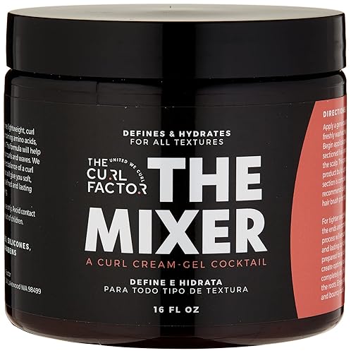 The Curl Factor presents The Mixer, a 16 oz all in one, lightweight, curl cream gel cocktail that will give you soft, shiny and bouncy curls every Beauty & Personal Care The Curl Factor