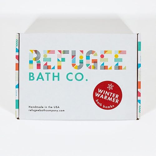 Refugee Bath Co. Variety Pack Bath Bombs, Winter Warmer Set, 2.5 oz, Support Refugee Employment in The USA Beauty & Personal Care Refugee Bath Co.
