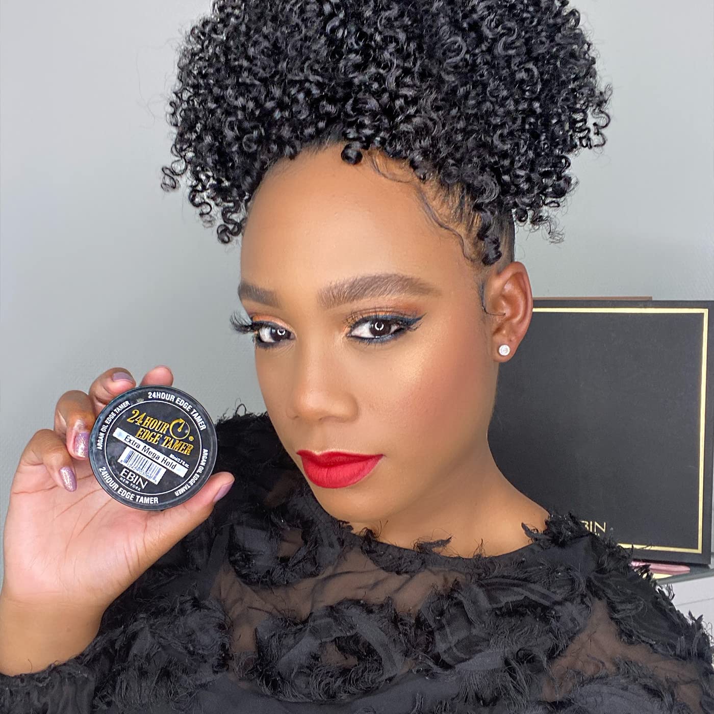 EBIN NEW YORK 24 Hour Edge Tamer Extra Mega Hold 0.5Fl Oz Strong Edge Control Gel, No Flaking, Sleek Smooth Finish, Long Lasting, Argan & Castor Oil Beauty & Personal Care EBIN NEW YORK