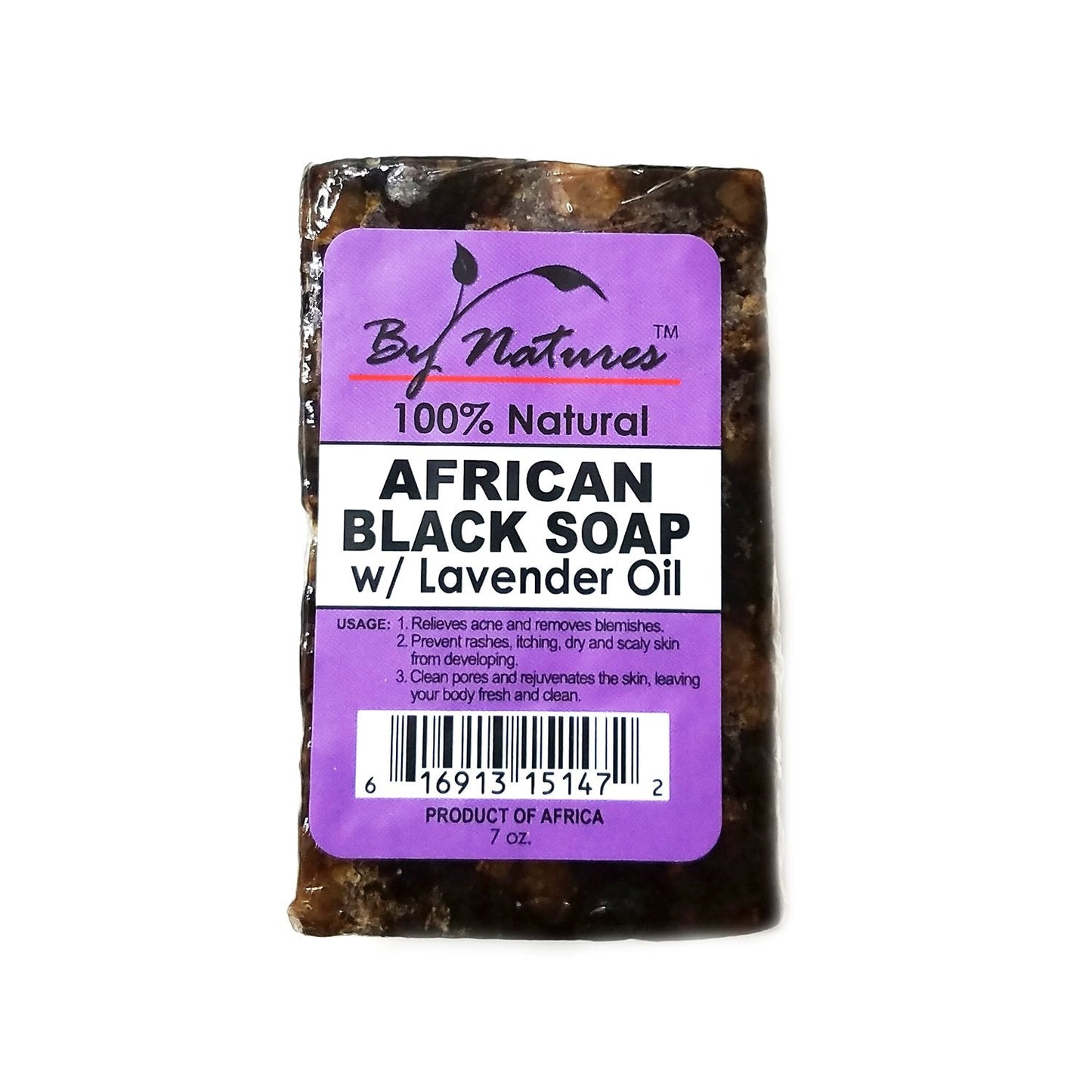 By natures Natural African Black Soap (Lavender essential oil) Beauty & Personal Care By Natures