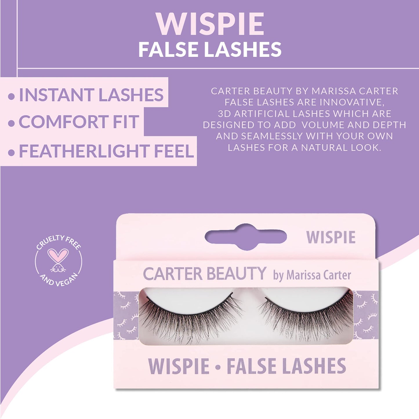 Carter Beauty On The Lash - 3D Artificial Eyelashes - Adds Volume And Depth - Adds A Touch Of Elegance - Feather Weight - Creates A Sophisticated Look Beauty & Personal Care Carter Beauty