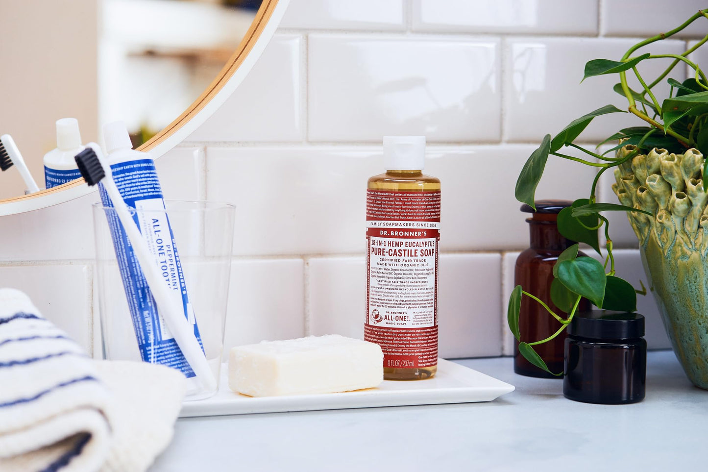 Dr. Bronner's Magic Soaps: Liquid Castile Soap, Eucalyptus 8 oz (3 pack) Beauty & Personal Care Dr. Bronner's