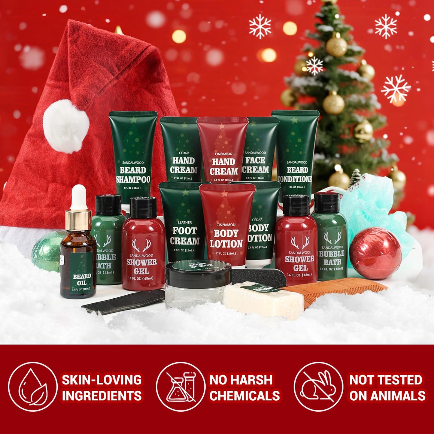 Advent Calendar 2025 Mens - 24PCS Beard Care Grooming Set Advent Skincare Calendar for Mens, 24 Days Beauty Advent Calendar 2025 Xmas Countdown Beauty and Personal Care BODY & EARTH