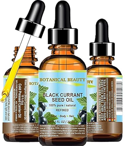 Botanical Beauty BLACK CURRANT SEED OIL 100% Pure Natural Undiluted Refined Cold Pressed Carrier Oil for Skin, Hair, Lip and Nail Care (1 Fl Oz) Beauty & Personal Care Botanical Beauty