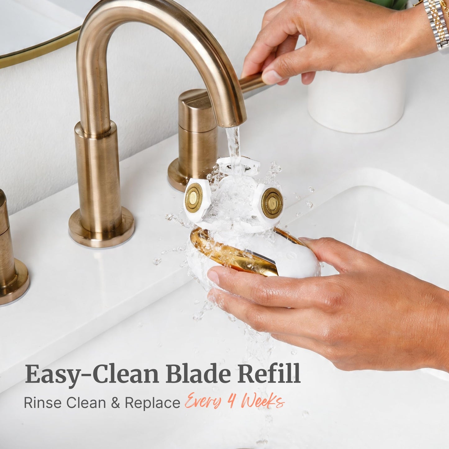 LuxePro™ Replacement Blade - 3-Blade Rotary Refill Head for Women’s Electric Shaver, Precision Floating Blades for Bikini Area, Legs, Arms Beauty and Personal Care Groomie Hers